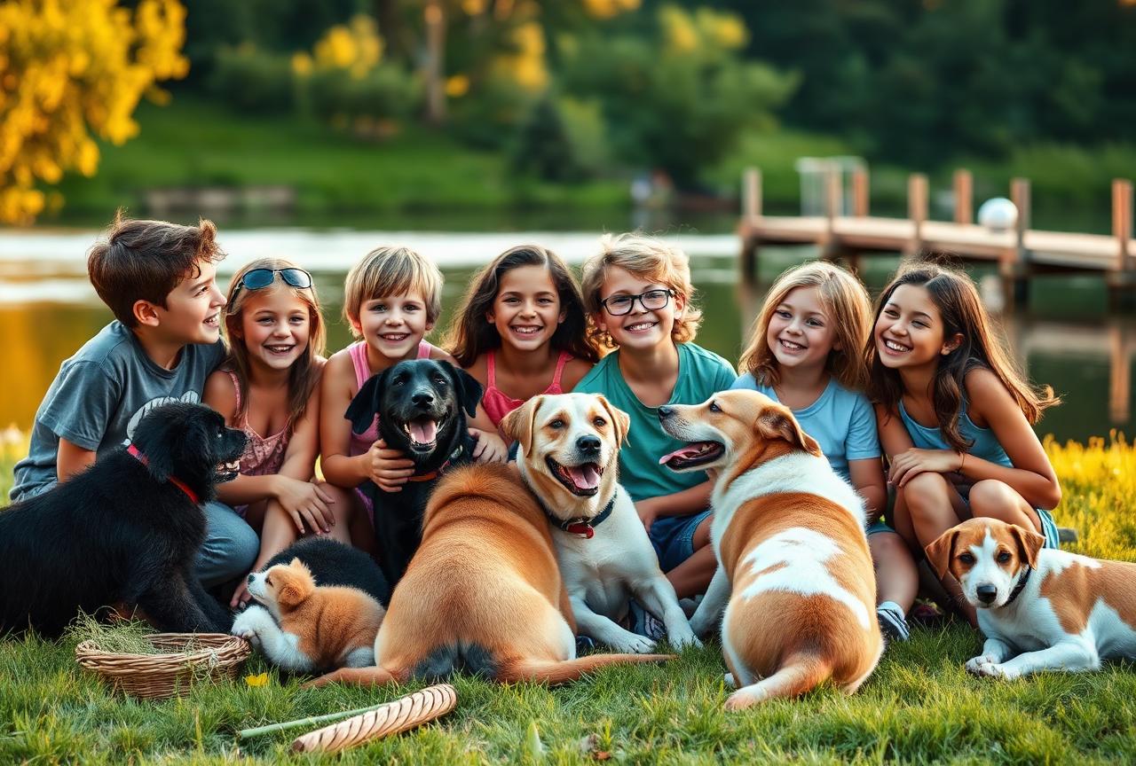 Dog training session